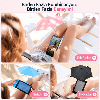Phonella Mini Telefon Şemsiyesi | Manyetik Güneşlik Aparatı